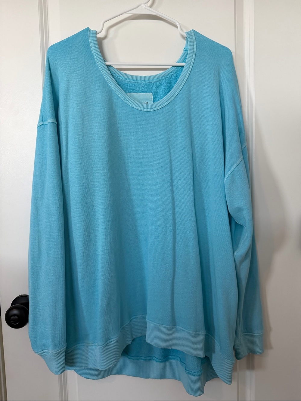 aerie Relaxed Light Blue Crewneck Sweatshirt